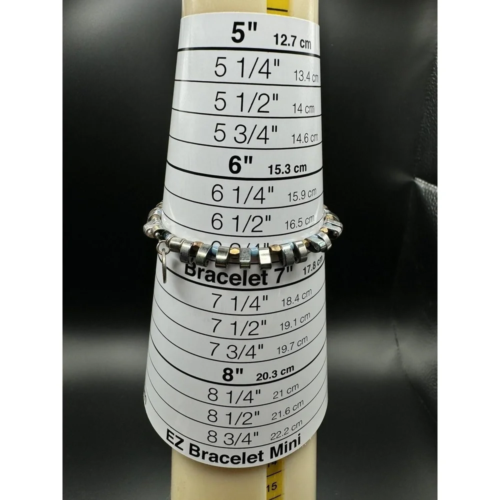 Erimish Stretch Stack Bracelets Lot Of 4 Multicolor Iridescent Silver Green